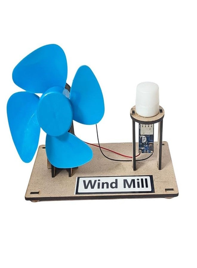 ESPtronics Wind Mill Project DIY Readymade Science Experiment Physics Working Model Toys Kit for School Kids - Image 1